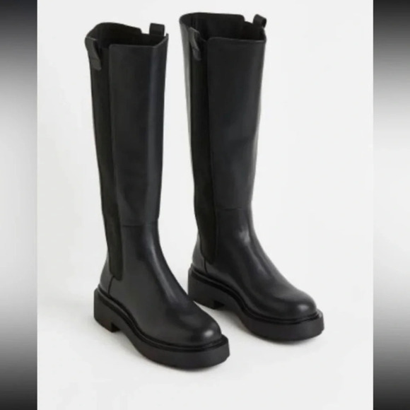 H&M Faux  Leather Boots - Picture 1 of 9